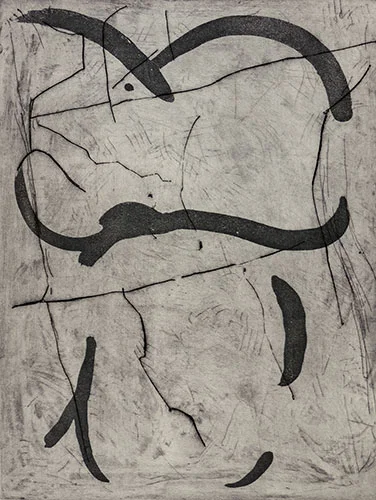 Heart Tied On Quarry etching plate size: 20 x 16 inches paper size: 30 x 20 inches $1100