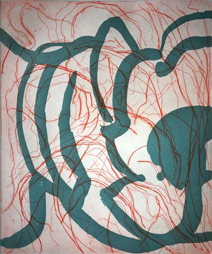 Reading Lines, 2011 etching plate size: 8 x 10 inches paper: 15.5 x 22 inches $800