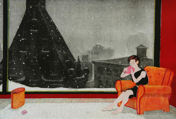 Blizzard etching & aquatint, 2007 plate size 21.5 x 14 inches paper size 22 x 30 inches $1500