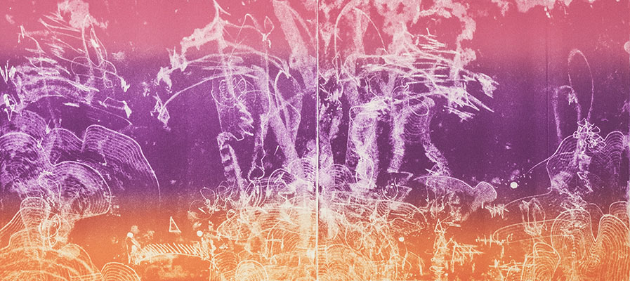 Borneo #I, 2015 monotype plate: 9.5 x 19.5 inches paper: 22 x 30 inches $1700