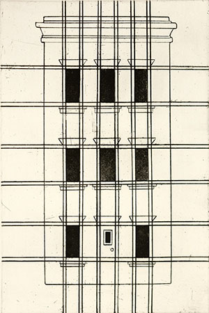 Brownstone 1 etching plate 10 x 7 inches paper 15 x 11 inches $400