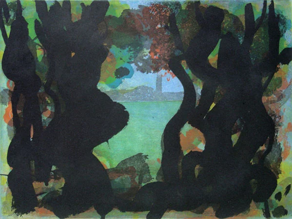Through the Trees (Evening), 1998 etching plate size: 10.75 x 13.75 inches paper size: 19.5 x 26 inches $2200