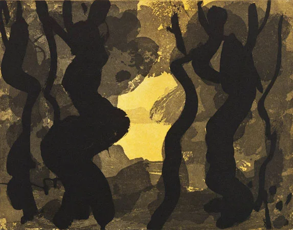 Through the Trees (Yellow), 1998 etching plate size: 10.75 x 13.75 inches paper size: 19.5 x 26 inches $2200