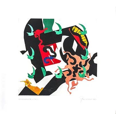 Ineradicable Principles, 2016 monotype plate: 15 x 15 inches paper: 22.25 x 22 inches $1700