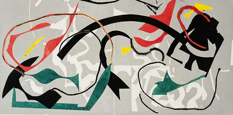 The Current Slackened, 2015 monotype plate: 9 x 18 inches paper: 30 x 22 inches $1700