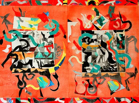Loose Laughter, 2008 Monoprint plate: 26.5 x 37.5 inches paper: 26.5 x 37.5 inches $1875