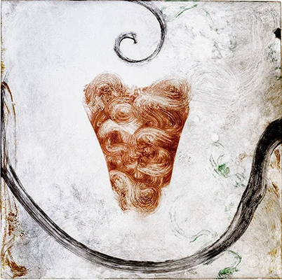 Cria 18, 2002 monotype plate size 20 x 18 inches paper size 30 x 22 inches $1700