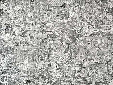 Street Life, 2013 etching plate: 17.5 x 23.5 inches paper: 22 x 30 inches $750