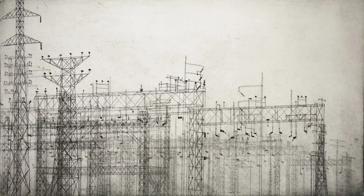 Infrastructure #18, 2012 etching plate: 15 x 28 inches paper: 19½ x 32¾ inches $1200