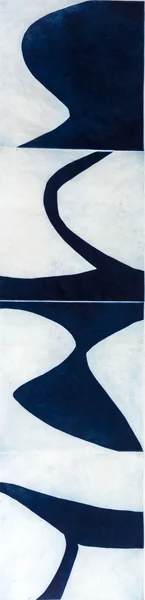 Prussian Blue 9, Monoprint 56 x 17" $2500