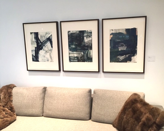 Mark Saltz. Monoprints. Holly Hunt showroom. NYC.