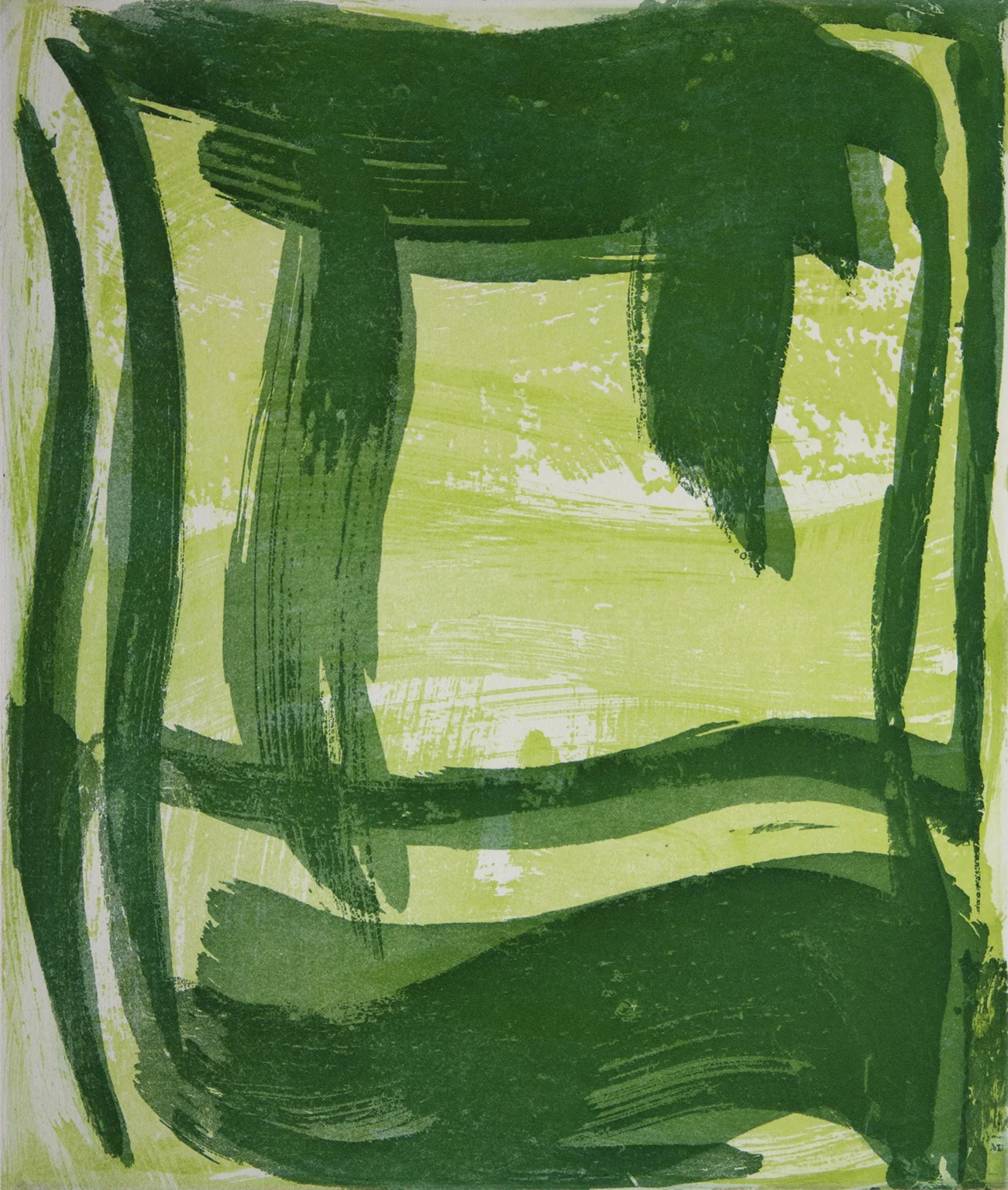 Thick and Thin 1 Monotype plate size 14 x 12" print size 22 x 19" $1250