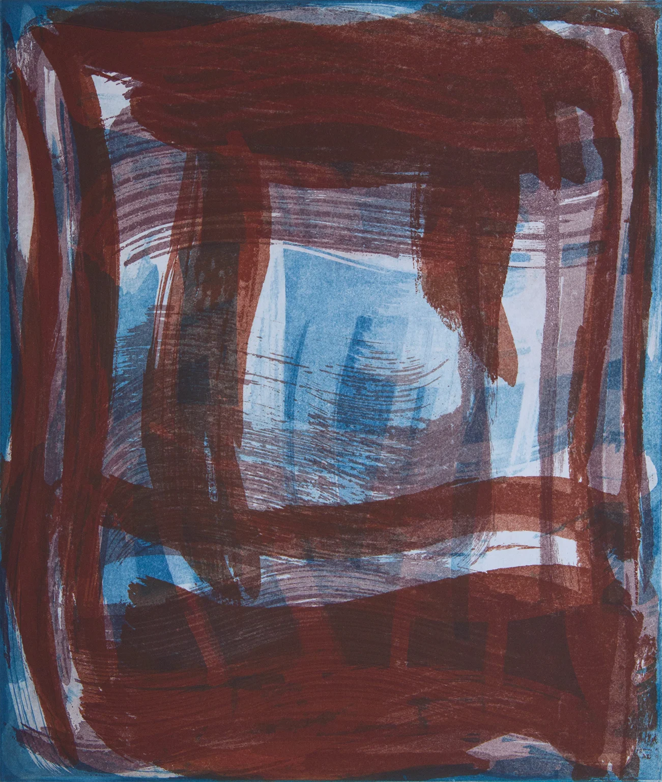 Thick and Thin 2 Monotype plate size 14 x 12" print size 22 x 19" $1250
