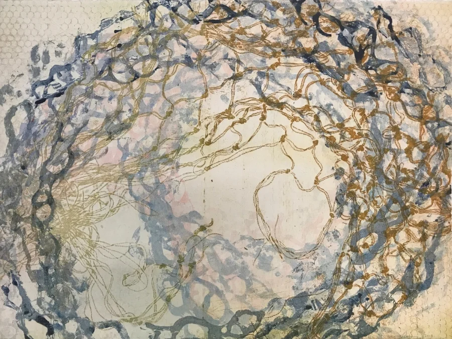 LIQUID SOUND 10, Monotype, 22 x 30 inches. 2018. $1,900