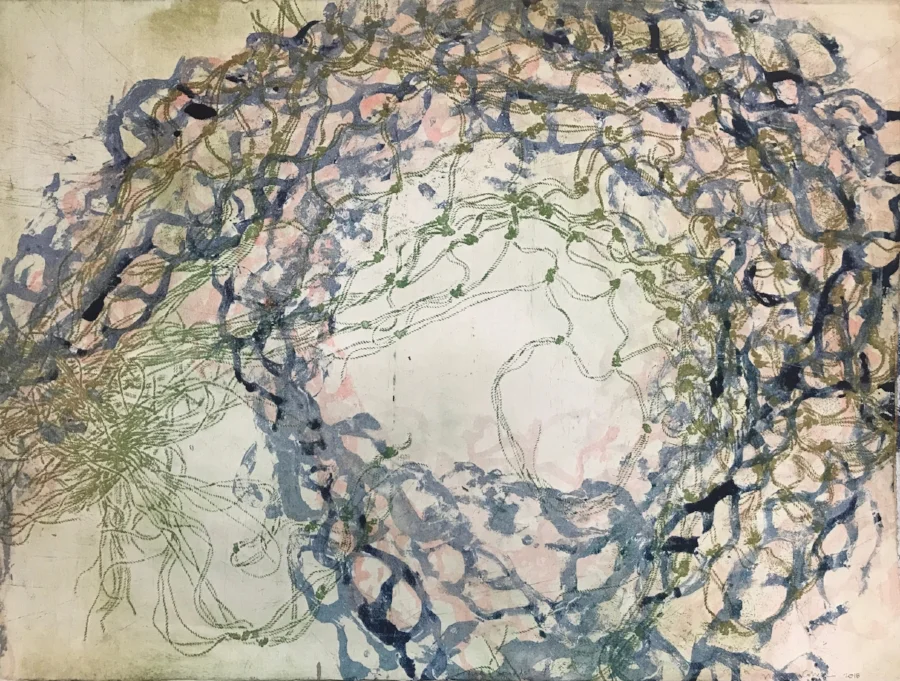 LIQUID SOUND 14, Monotype, 22 x 30 inches. 2018. $1,900