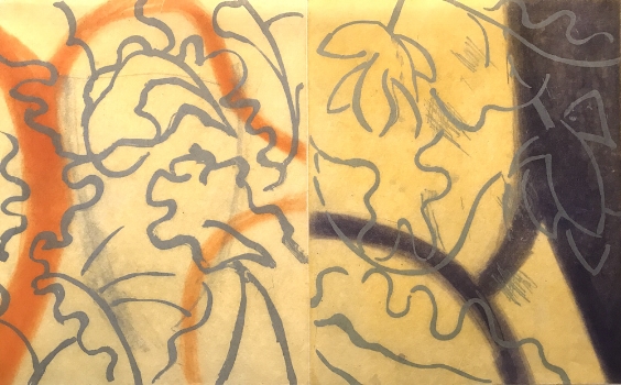 Leaf Light a/p monotype plate size: 19.5 x 31 inches paper size: 19.5 x 35 inches $1950