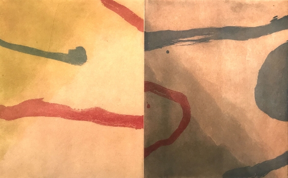 Swimmer Grey Rock 1/1 monotype plate size: 19.5 x 31 inches paper size: 19.5 x 35 inches $1950