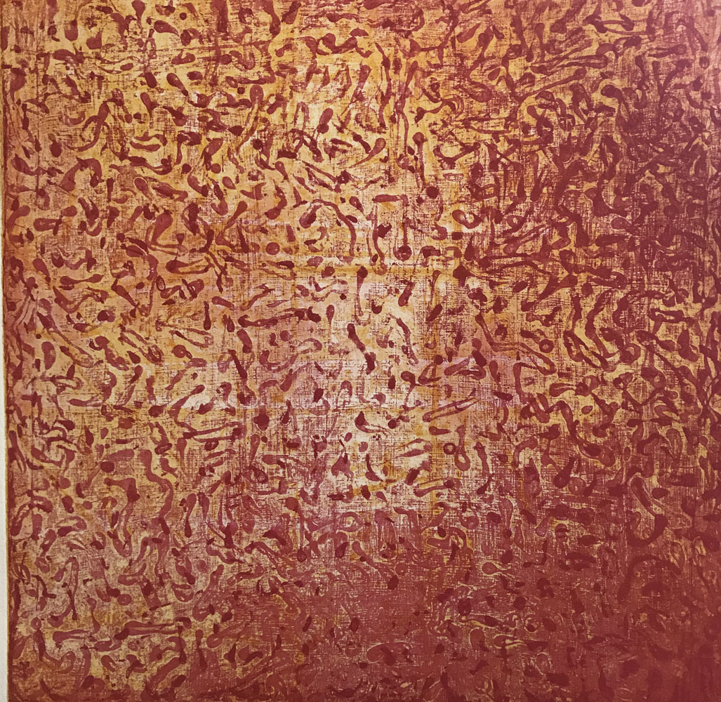 DitDot #8 monoprint paper size 25 x 22” plate size 16” sq. $2000