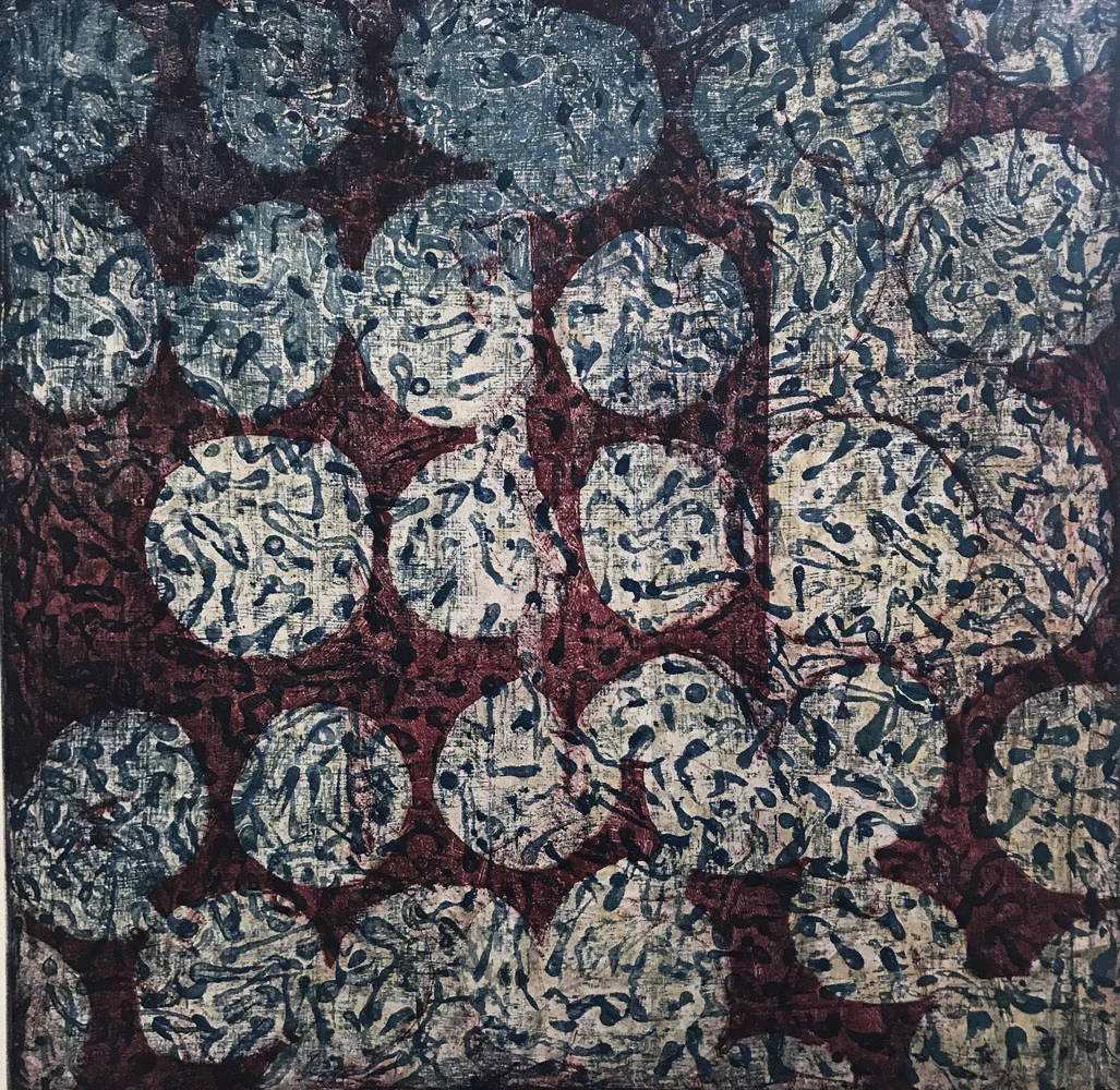 DitDot #9 monoprint paper size 25 x 22” plate size 16” sq. $2000