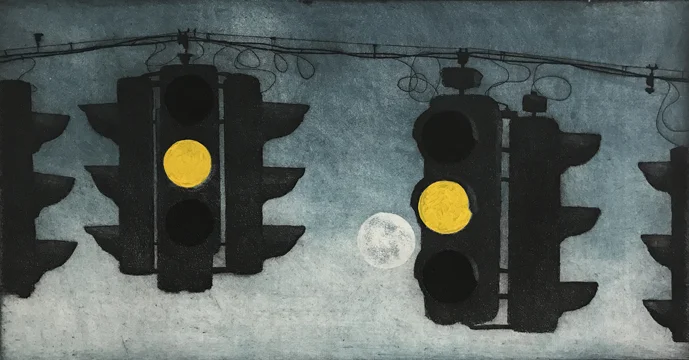 Something About the Moon 13 etching plate size: 14.375 x 28” paper size: 20.5 x 34” $1200
