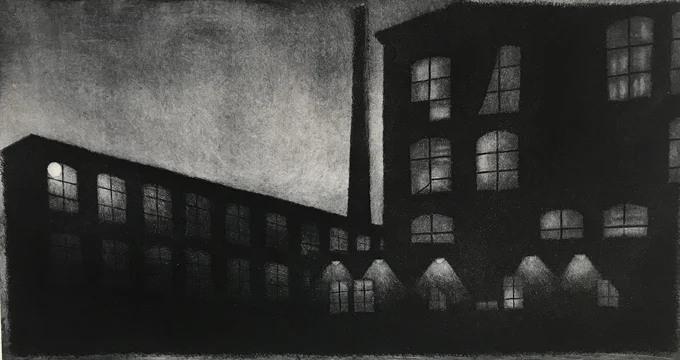 Something About the Moon 18 etching plate size: 14.375 x 28” paper size: 20.5 x 34” $1200