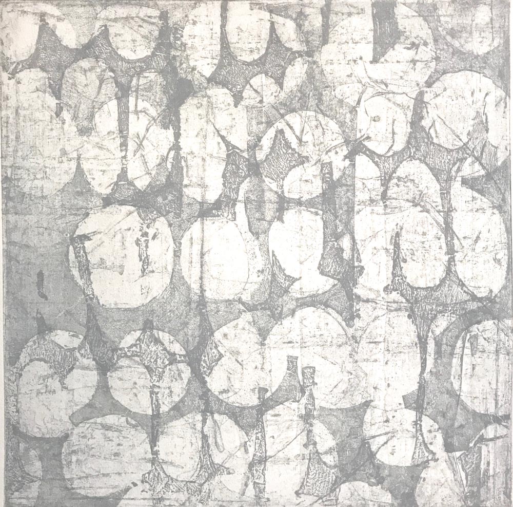 Mute #11 monoprint paper size 25 x 22” plate size 16” sq. $2000