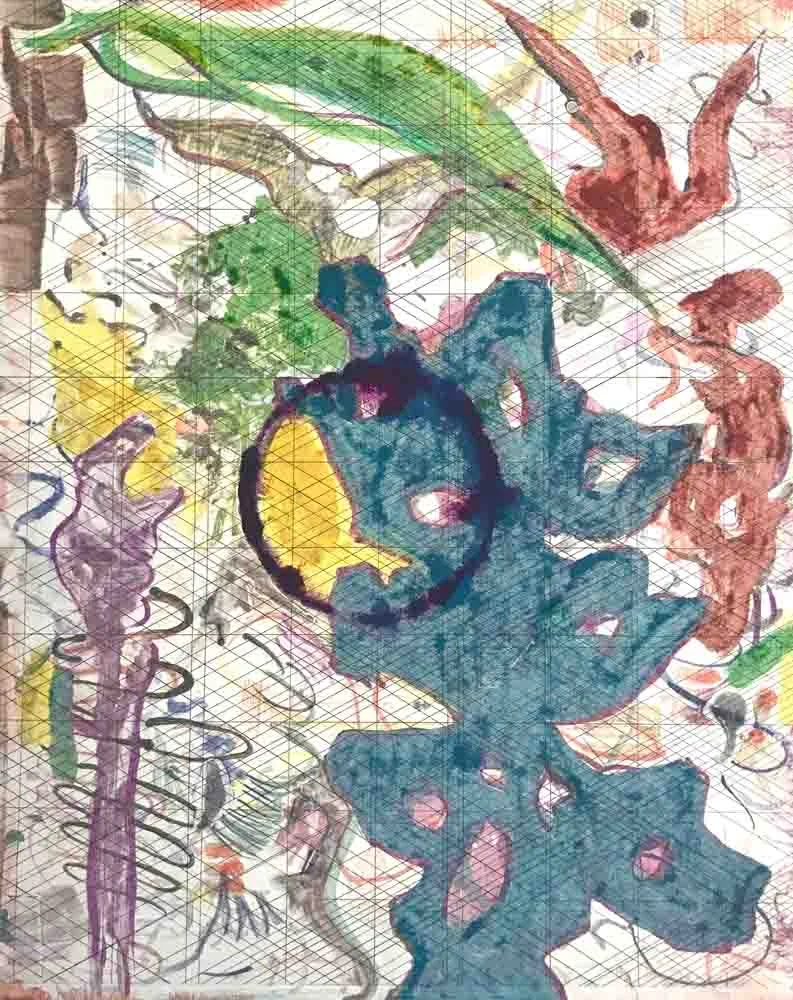 Scholar Rocks 11, 2007 etching & monoprint plate size 13 x 16 inches paper size 19.5 x 26 inches $1125