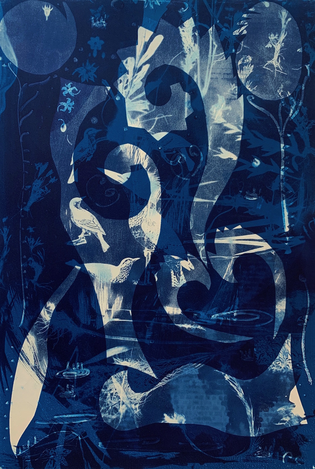   Heirs to the Sea #18   Monoprint  Plate and Print size 30 x 20”  $2000   Inquire   