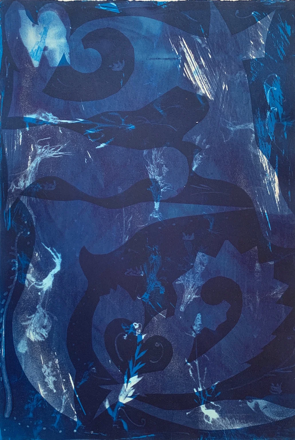   Heirs to the Sea #20   Monoprint  Plate and Print size 30 x 20”  $2000   Inquire   