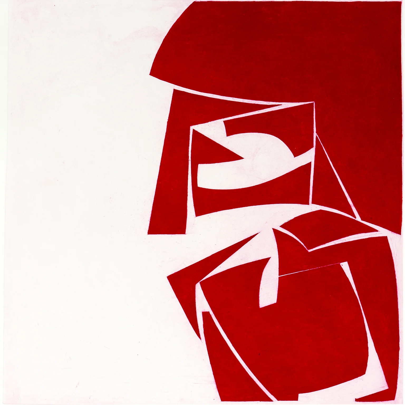 Covers 3 Red, 2017 aquatint plate size: 18 x 18 inches paper size: 26 x 28 inches $1250