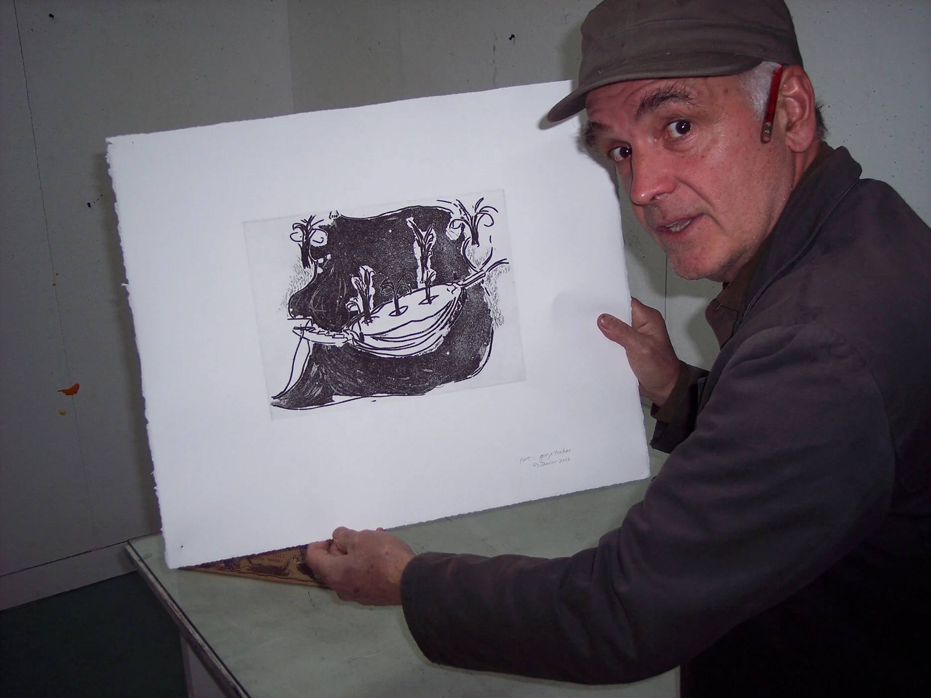  Isle of You. Full paper view. plate:9 x 11/5, paper 19 x 22” 