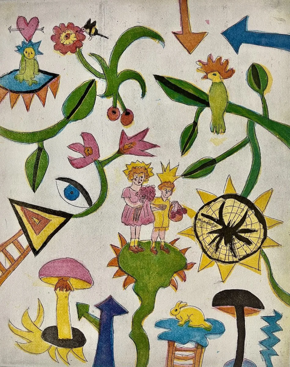  Garden of Earthly Delights. Etching, Aquatint. Plate:14 x 11”. Paper: 22.25 x 17.25”. $950.    Inquire    