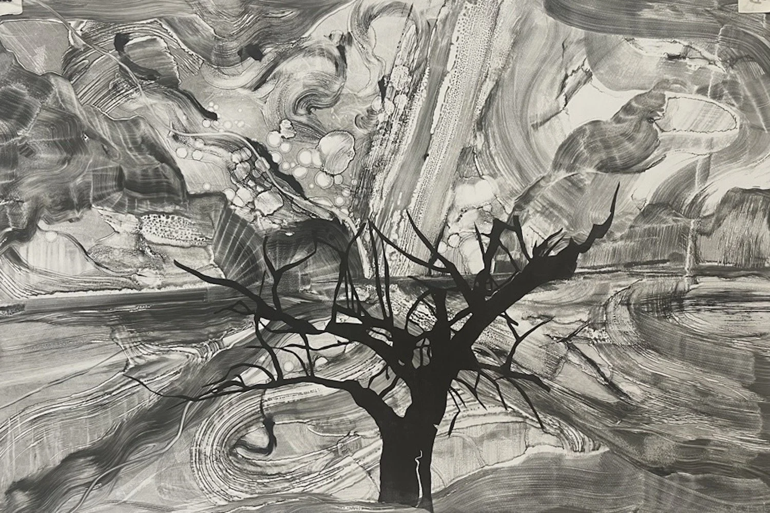  Watershed #12. Bleed monoprint. 30x44". $3900 