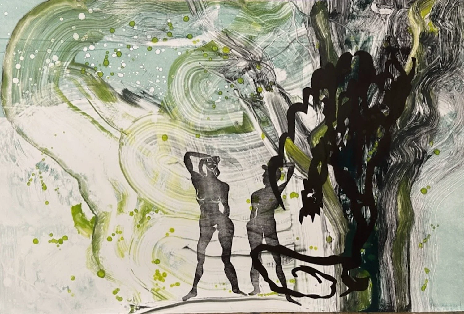  Watershed #3. Bleed monoprint. 30x44". $3900 