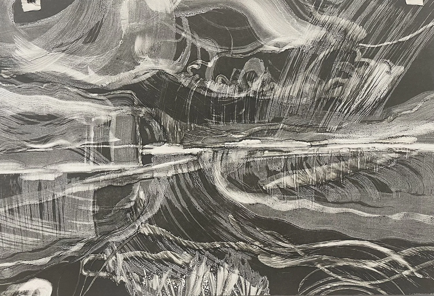  Watershed #7. Bleed monoprint. 30 × 44”. $3900 