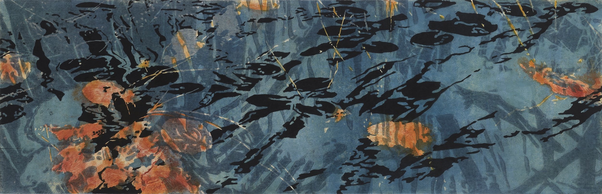  Echo Location #95.. Woodcut monoprint. 19.5 59.5”. $5250 