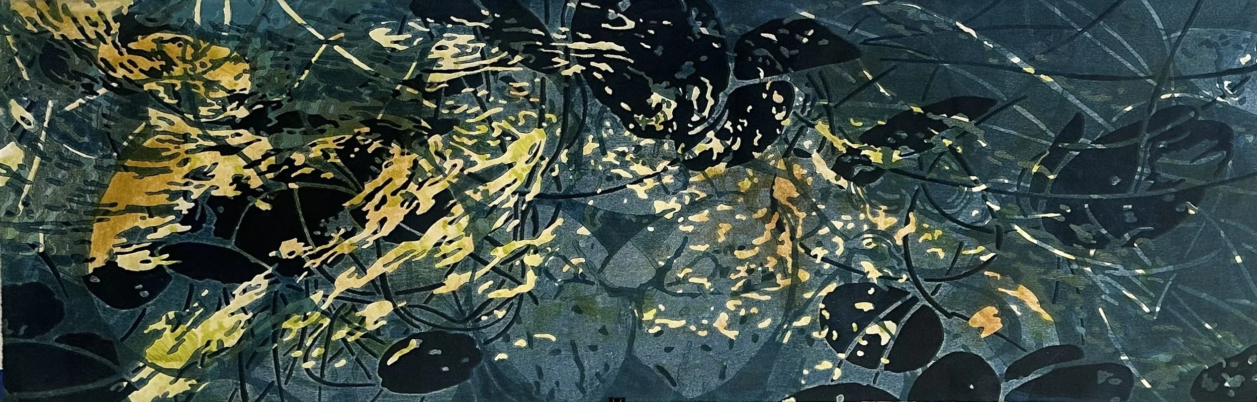  Surface to Surface #12. Woodcut monoprint. 19.5 × 59.5”. $5250 