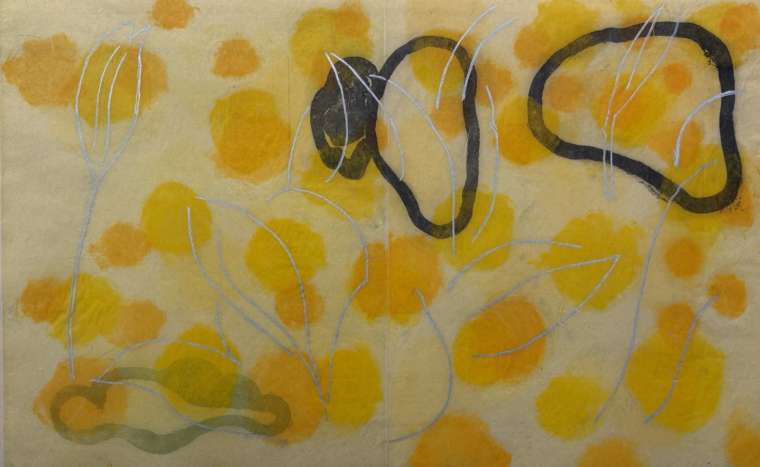  Pocketful of Sunshine 2/3. Monotype. 19.5 × 35”. $2300 