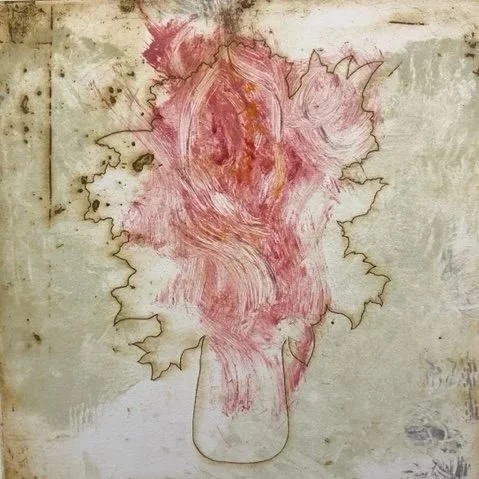  Untitled #2. MOnoprint. 18” sq. image. 30 × 22” paper. $1800 