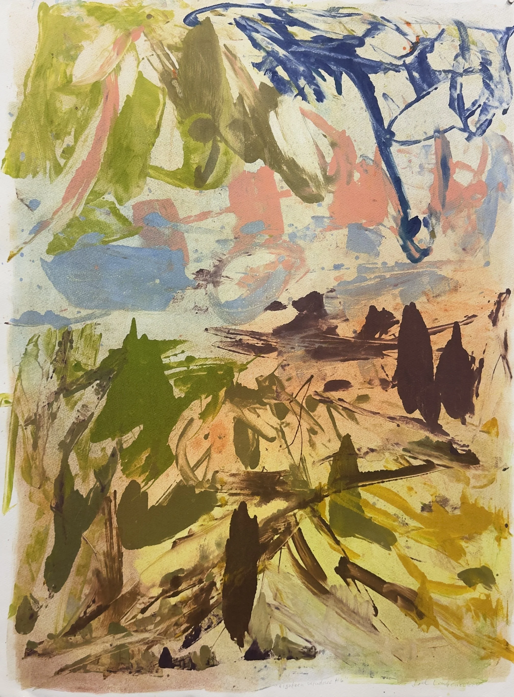  18 Windows #6. Monoprint. 30 × 22”. $1800 