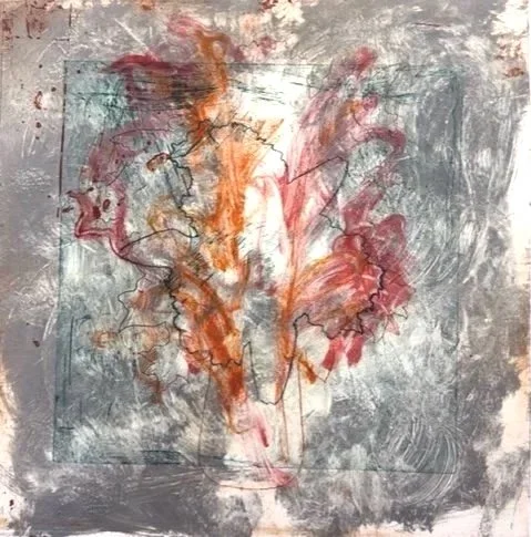  Entendre #7. Monoprint. 18” sq. image. 30 × 22”. paper. $1800 