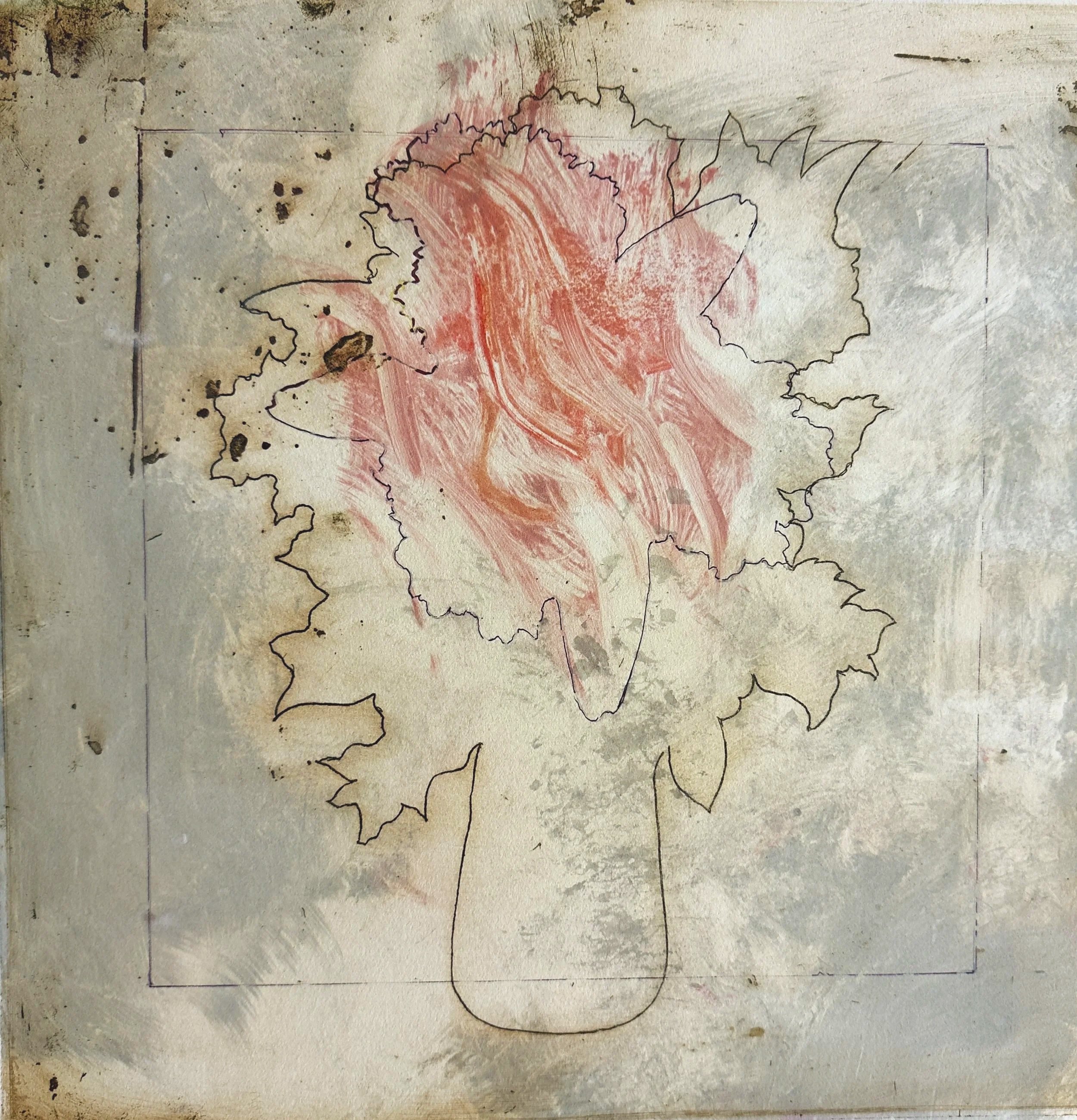  Entendre #5. Monoprint. 18" sq. $1800 