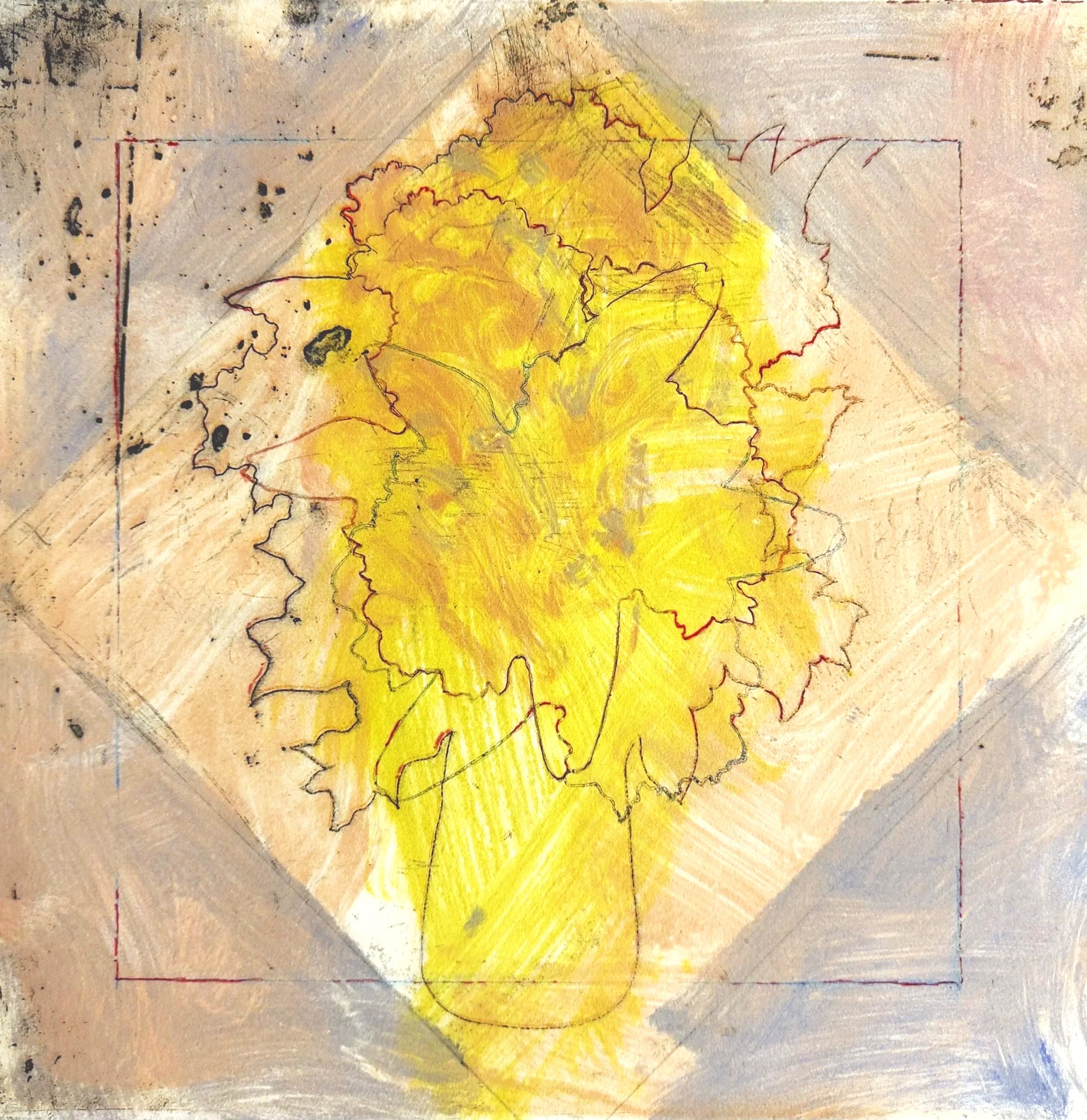  Entendre #2. Monoprint. 18" sq. $1800 