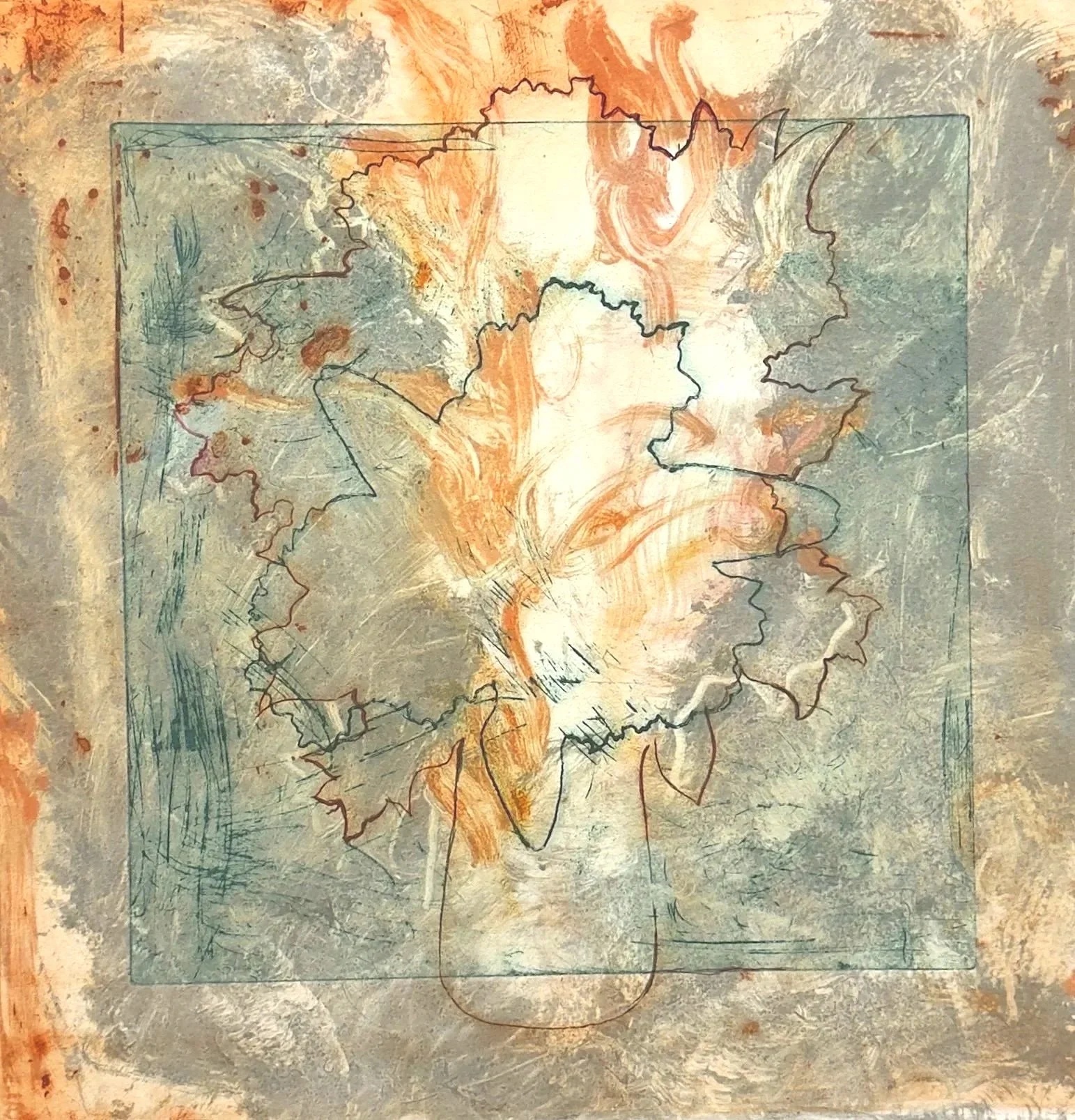  Entendre #1.. Monoprint. 18" sq. $1800 