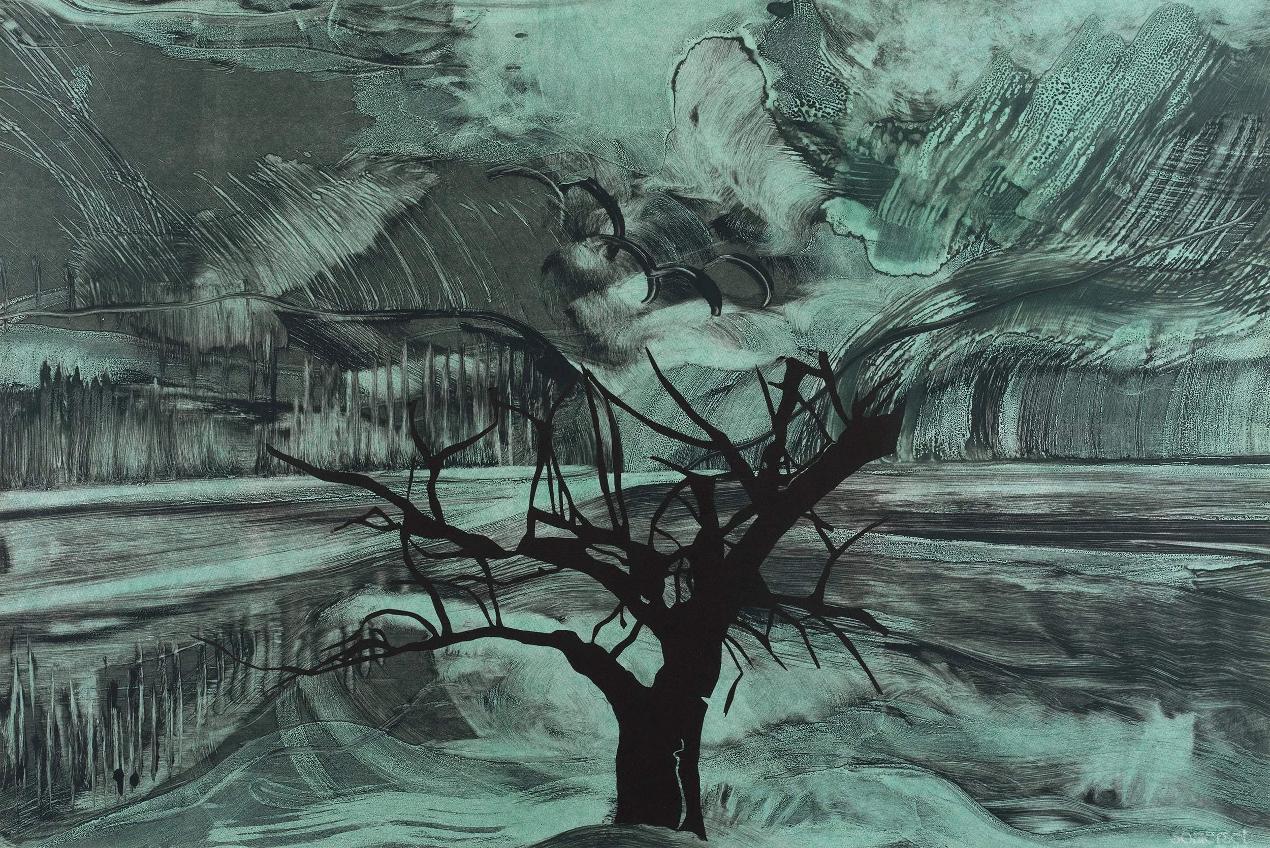  Watershed #11. Monoprint. 28 × 42”. $3900 