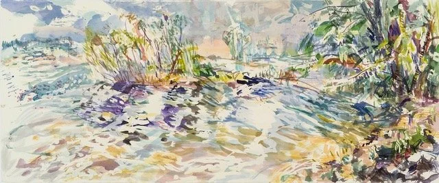  Purple Haze. Watercolor on paper. 11 × 26.5”. $2500 