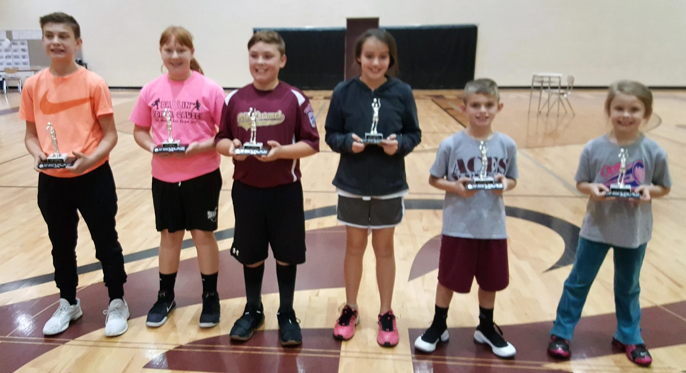 Second Place Winners Picture (L-R) Gage Kennard, Savanah Zimmerman, Levi Banks, Evie Knapp, Shain Meador, and Sophie Banks