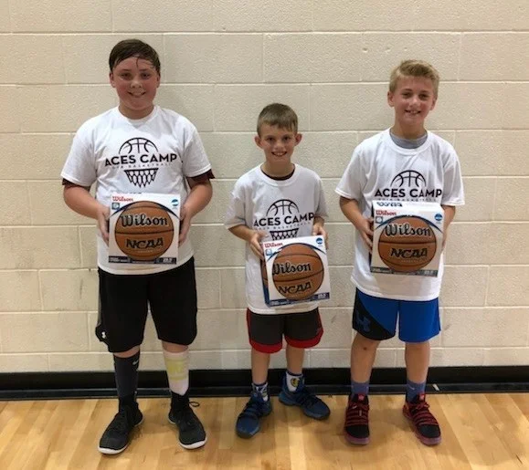 Last Second Shot Champs (L-R) 6th Grade - Levi Banks 4th Grade - Shain Meador 5th Grade - Elliott Acree