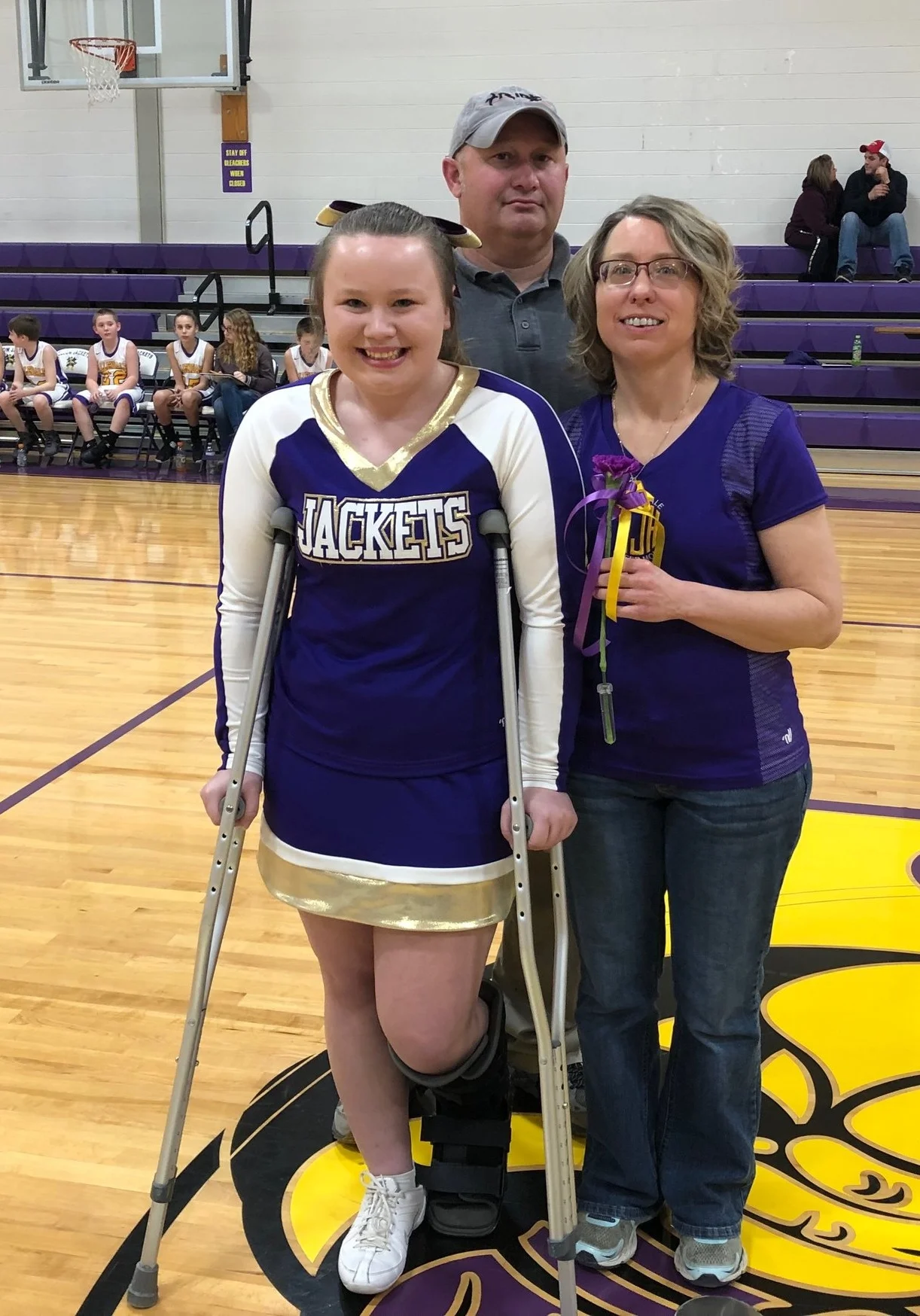 Josey McCowen with parents Eric and Karla McCowen