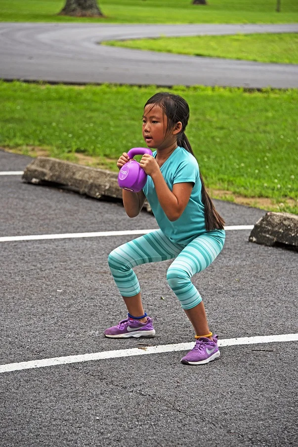 Sophia Hammell participating in the Functional Fitness class